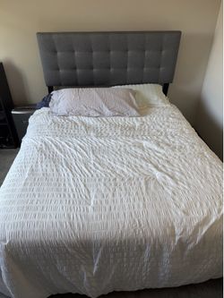 Queen size mattress with bed frame