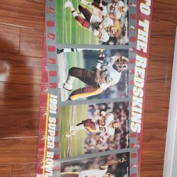 Classic Vintage Large Washington Football Team Poster