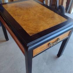 Century Furniture Company Burled Wood Side Table 