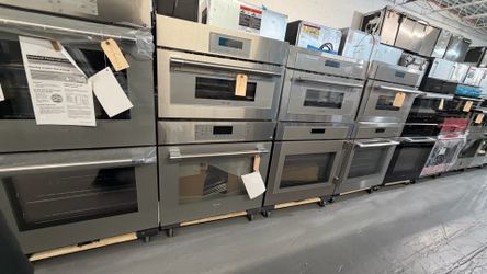 Thermador Masterpiece 30” Built-In Double Combination Microwave & Wall Oven Model: MEDMC301WS Condition: New Warranty: Included Price Today: $4,999  ?