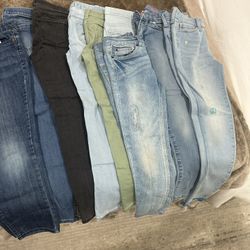 Little Girl Pants Size 6-7 In Good Condition 14 Pairs