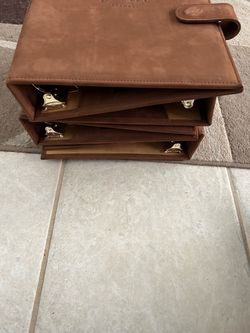 Ginn Resort 3-ring leather suede collectible card binders
