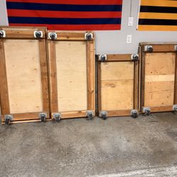 Heavy-Duty Wood Dollies – Set of 6