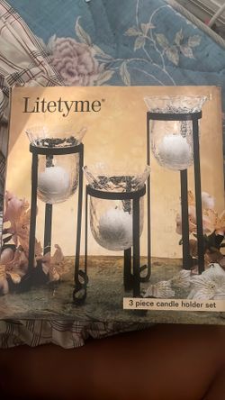 3 pc candle holder set