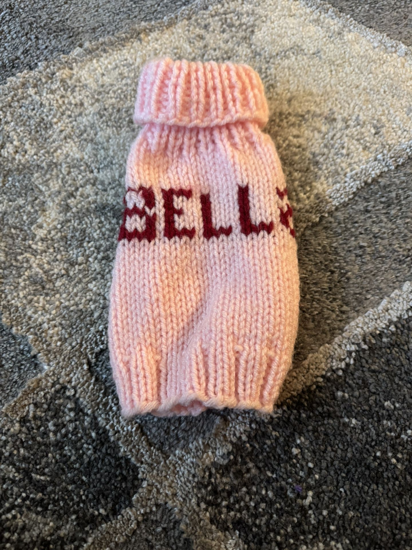Dog Sweater hand maid size XXS it says Bella