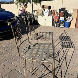 High Back Iron Chairs