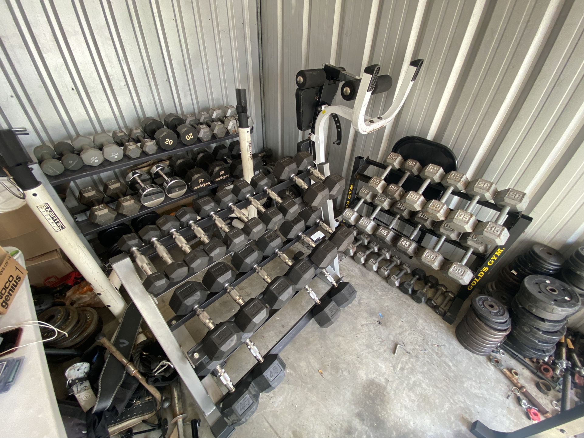 Dumbbells, Olympic Plates, Barbells, Benches, Racks, And More!