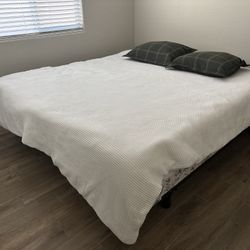 King Bed Frame, Box Spring, & Mattress 