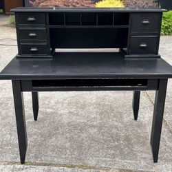 Solid Wood Black Desk