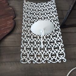 White Candle Holder 