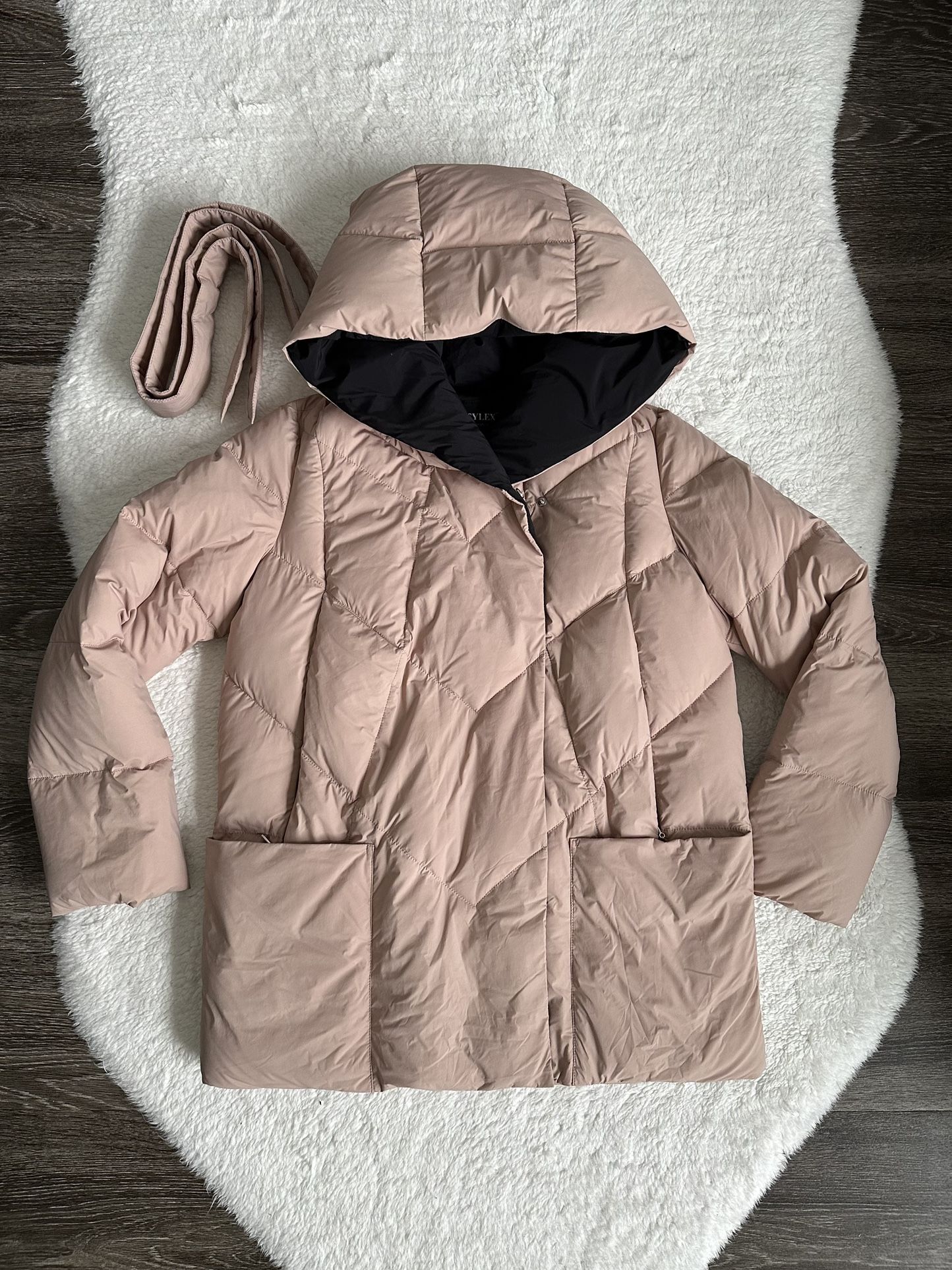 NEW: Women’s Stylex Italian Style Down Parka w Belt