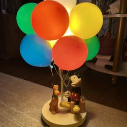 Vintage Mickey and Pluto Lamp