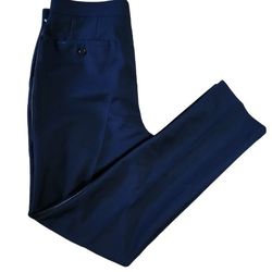 Savile Row Navy Blue Slacks for Men