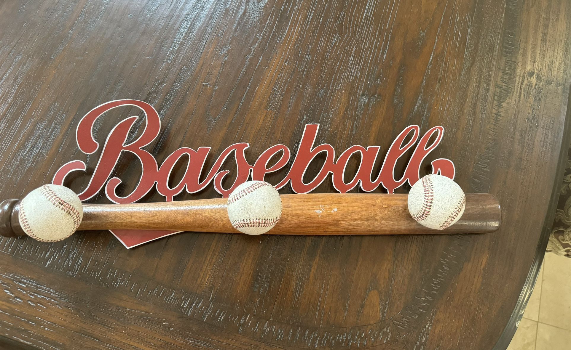 Baseball Bat And Balls Clothing Rack