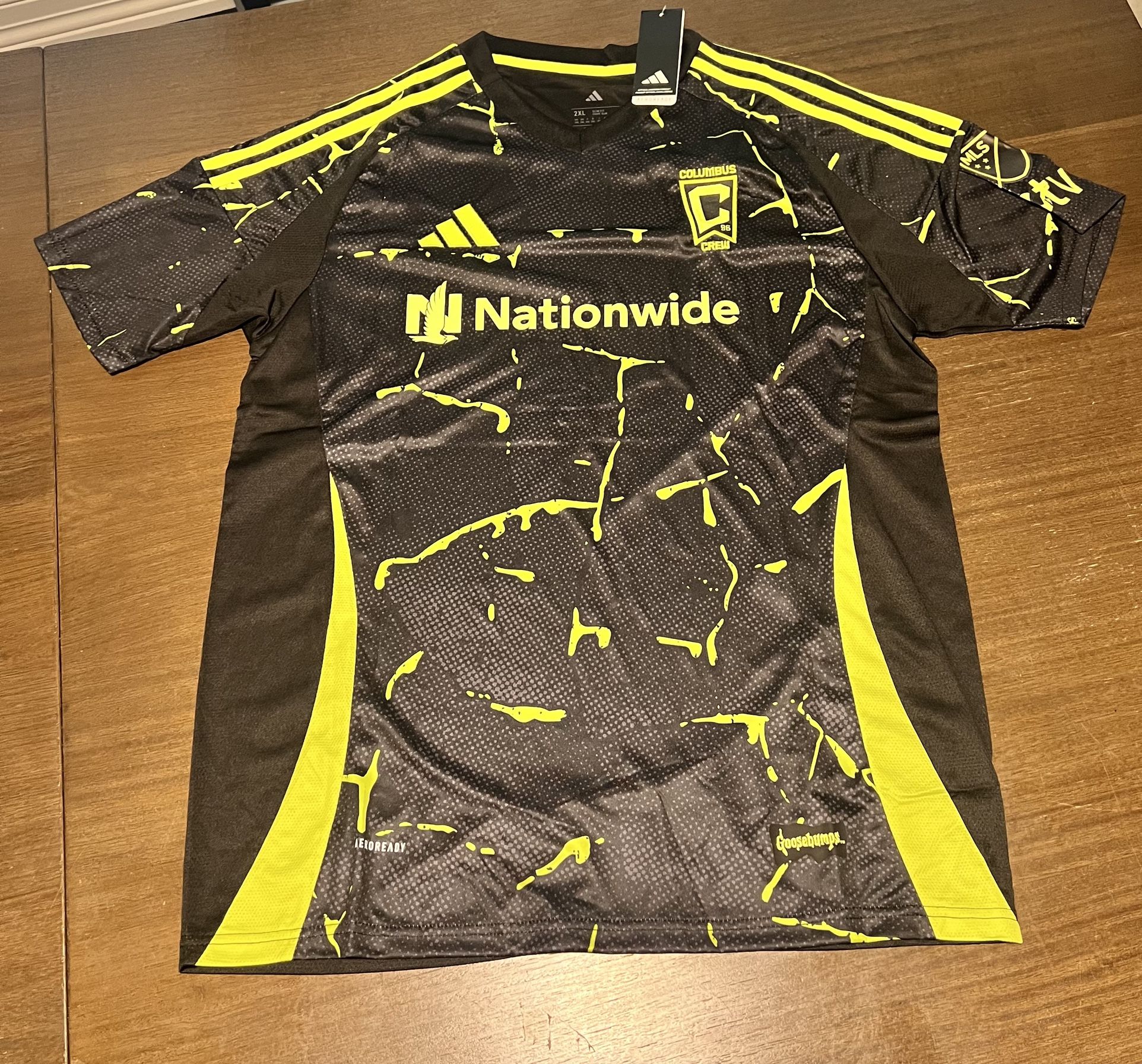 Columbus Crew 2XL XXL Adidas Soccer MLS Men Adult NWT New Short Sleeve USMNT USA