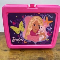 Vintage Thermos Barbie Hollywood Lunch Box Pink Plastic Lunchbox Only