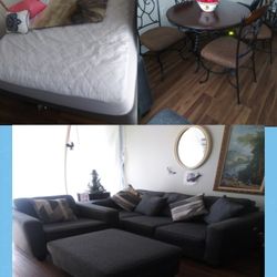 1 Bed 1 Table  With Four Chairs & Sofa Set All For $900