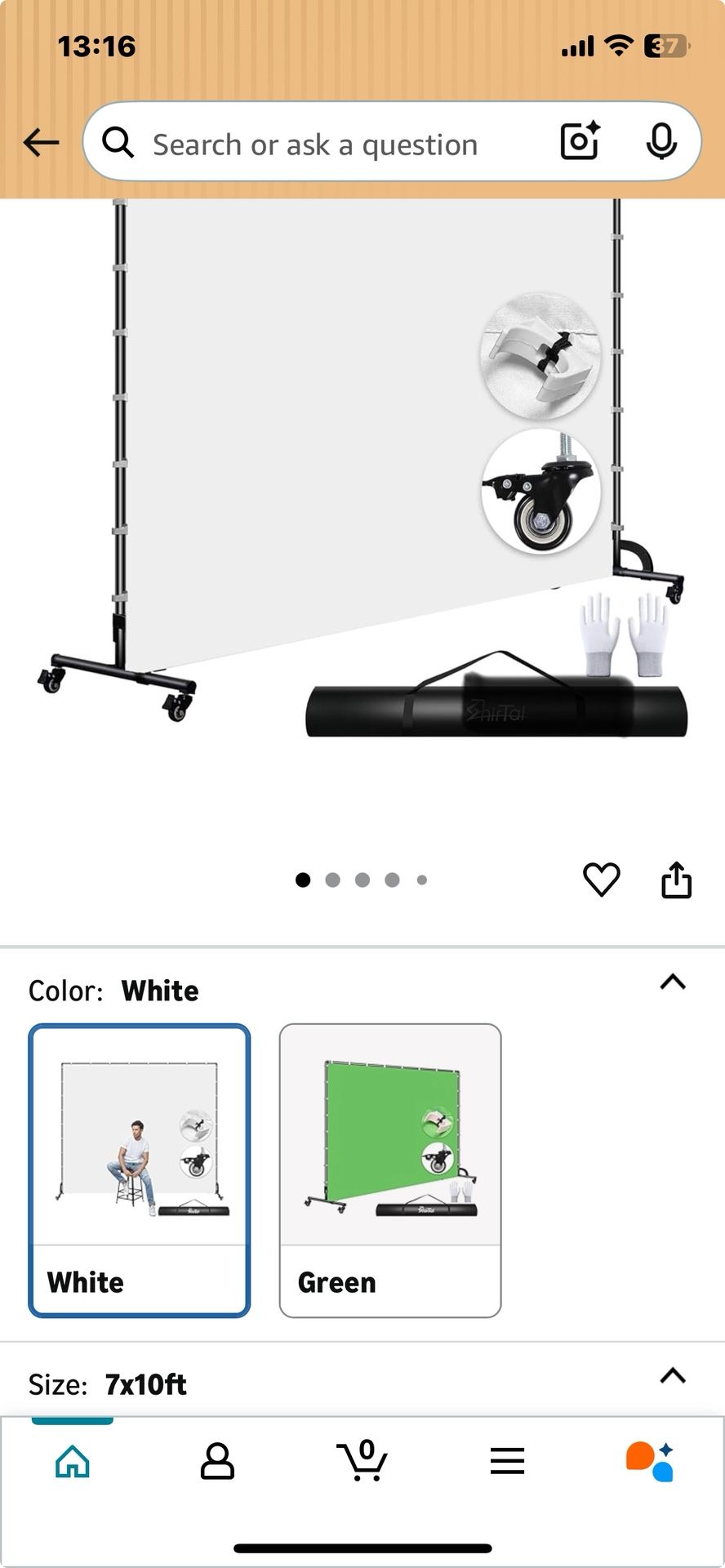 7x10ft White Photo Backdrop with Stand,Movable Photography Backdrop Stand Kit with Wheels and White Screen Backdrop Background for Photo Shooting,Vide