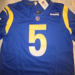 Men's Los Angeles Rams Jalen Ramsey Nike Blue Vapor F.U.S.E. Limited Jersey Men's Sz L Original Price $175. New.