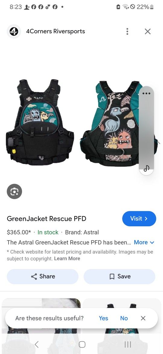Green Jacket Rescue Life Vest