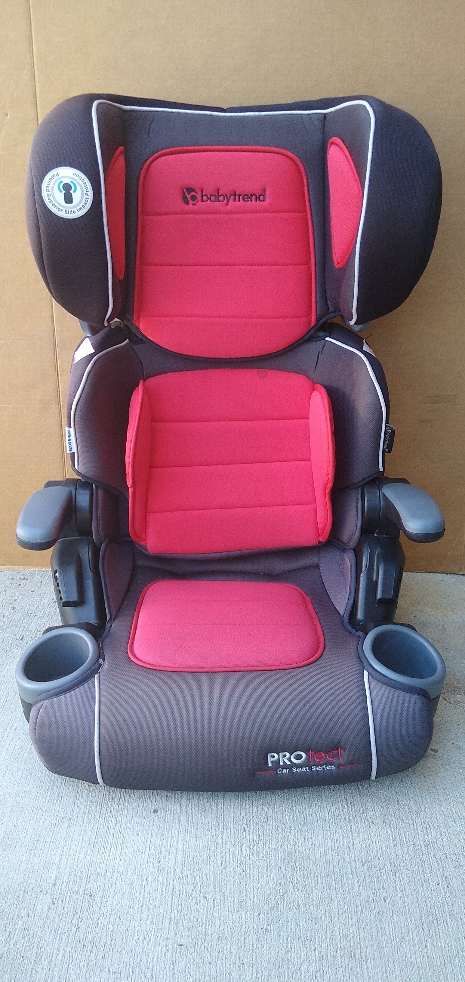 Booster car seat with back