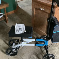 BlessReach Knee Walker WB-211 Foldable Adjustable All-Terrain Walker With Enlarge Storage And Lightweight Feature 