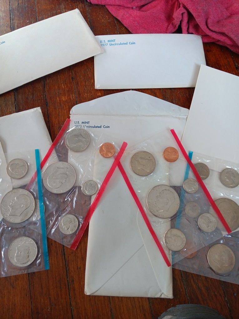 U.S. Mint 1970s Uncirculated Coins Set Of 6