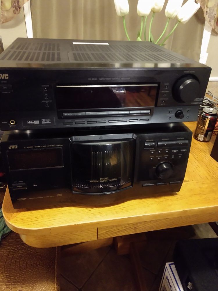 JVC home stereo with 200 CD changer And am/fm radio