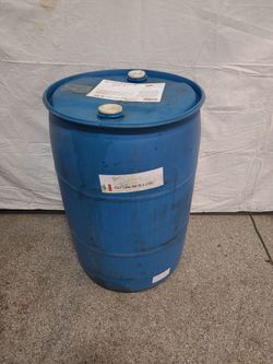 Plastic 55 gallon barrel