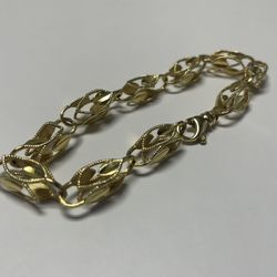 14 Karat Gold Fancy Link Bracelet 