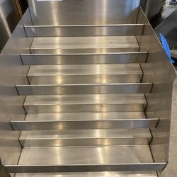 Regency LDR-2618 18" Five-Tiered Stainless Steel Liquor Display Rack - 26" Deep