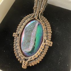 Spectacular Druzy and Wire Pendant