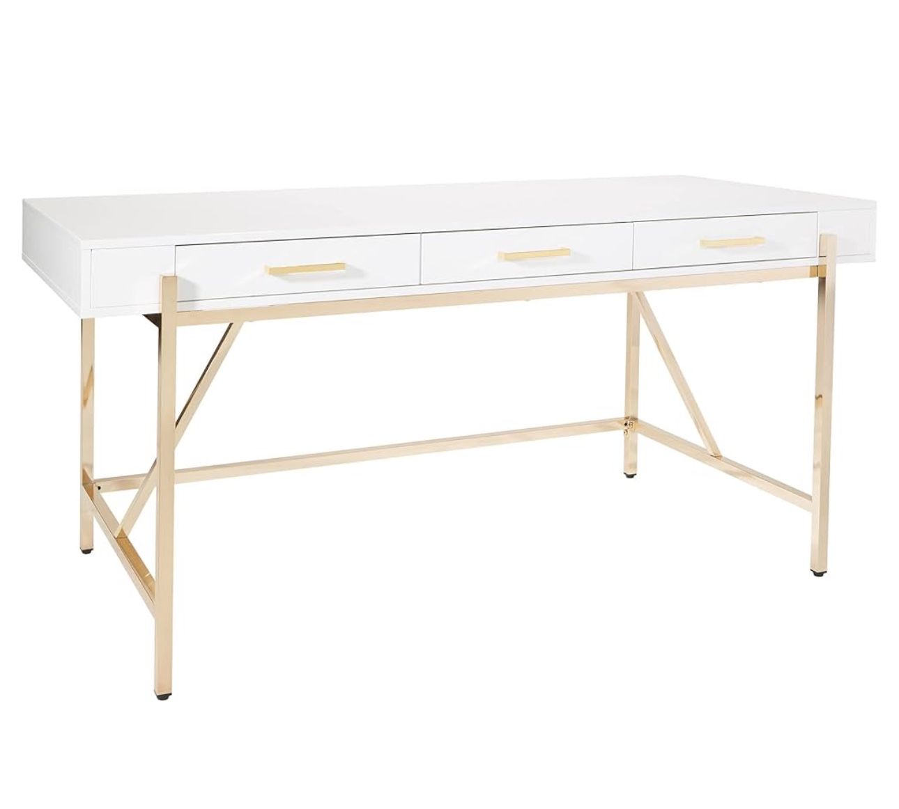Office Desk-White-Gold