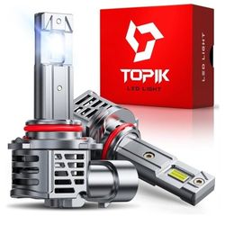 TOPIK 9005/HB3 Bulbs, 800% Ultra-Bright, 6500K 40,000LM Super Bright, Plug N Play, No Flicker, 99% Compatibility, 9005 Light Bulb for Pickup, Offroad,
