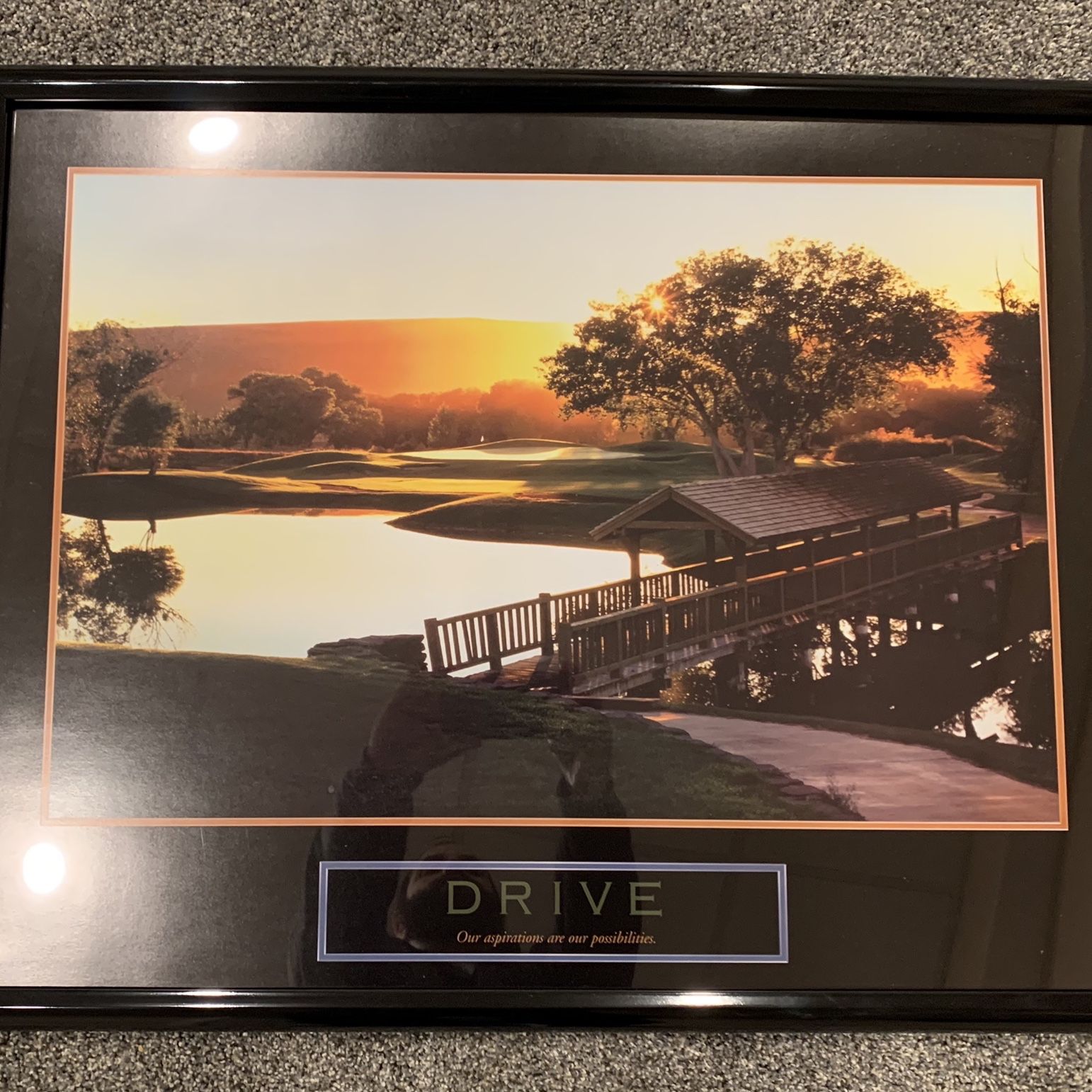 Golf Motivational Framed Picture - Drive