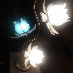 Vintage Italian Lotus Table Lamp