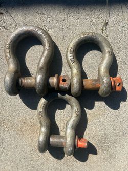 Heavy Duty Bow Shackles – Set of 3