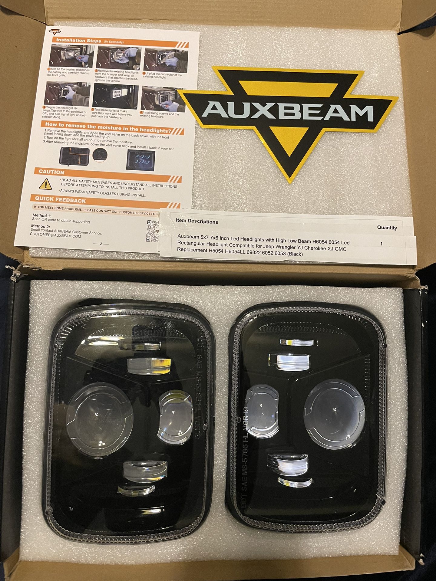 Auxbeam 5x7 7x6 Inch Led Headlights For Jeep/GMC
