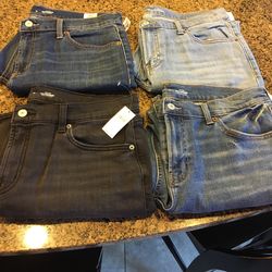 Set of 4, NWT, Old Navy, Mid-Rise, Boyfriend Jeans-Size 12