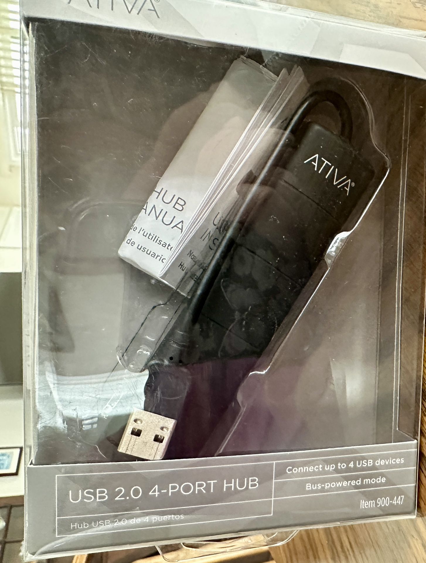 ATIVA USB 2.0 4-PORT HUB NEW