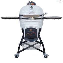 Vision Grills XR402 Ceramic Kamado Grill White 