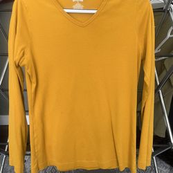 Duluth Trading Co V-Neck Long Sleeve Shirt, size small