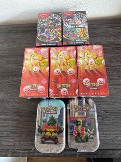 Pokemon Pitch Black, Chaos Rising Booster bundle , 2x Luminose Tins, 3x Gem Volume 4 Booster Box (Sealed)