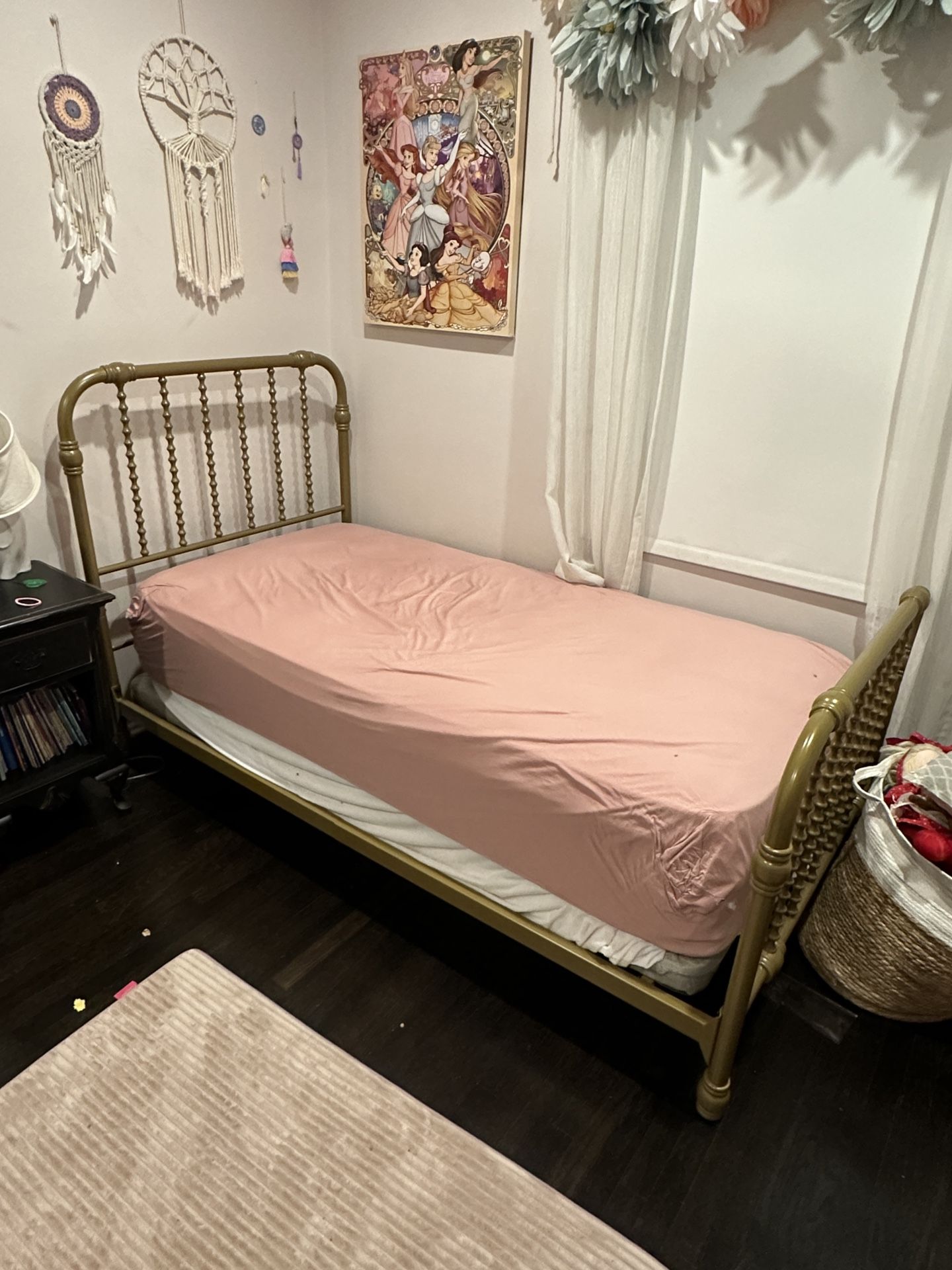 Gold Metal Bed Frame - Twin