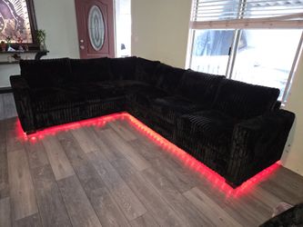 Brand New Sectional Corduroy Fabric With LED $649