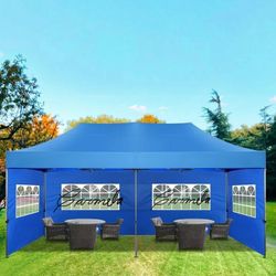 10x20 Pop up  Canopy with 6 sidewalls Commercial  Tent UPF 50+ All Weather Waterproof Outdoor Wedding Party Tents Canopy Gazebo