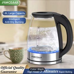 PANCERKA Electric Kettle, 1000W | Easy Cleaning, Boil-Dry Protection, Stainless Steel Filter, BPA Free, Auto Shut Off, 33.85-101.44oz Capacity, 110V -