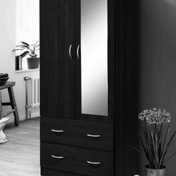 Black Armoire With Mirror, New Never Used 
