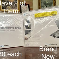 Variety of New Ipad Cases w/keyboards (all iPads) ($20 each)