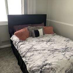 Brand New black Leather Queen Bed Frame 150$ OBO